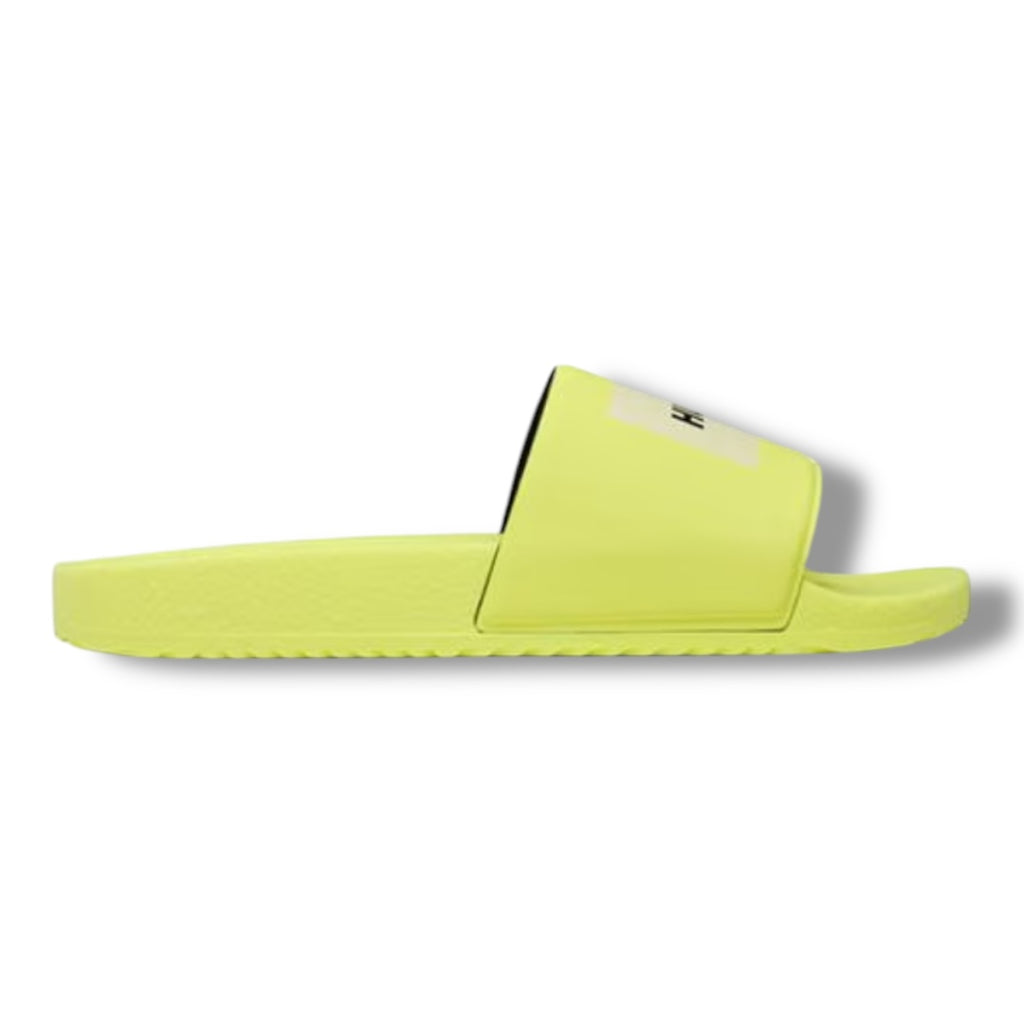 HUGO RED PATCH POOL SLIDERS YELLOW