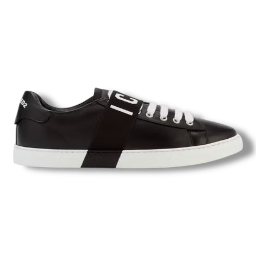 DSQUARED2 ICON STRAP TRAINERS BLACK