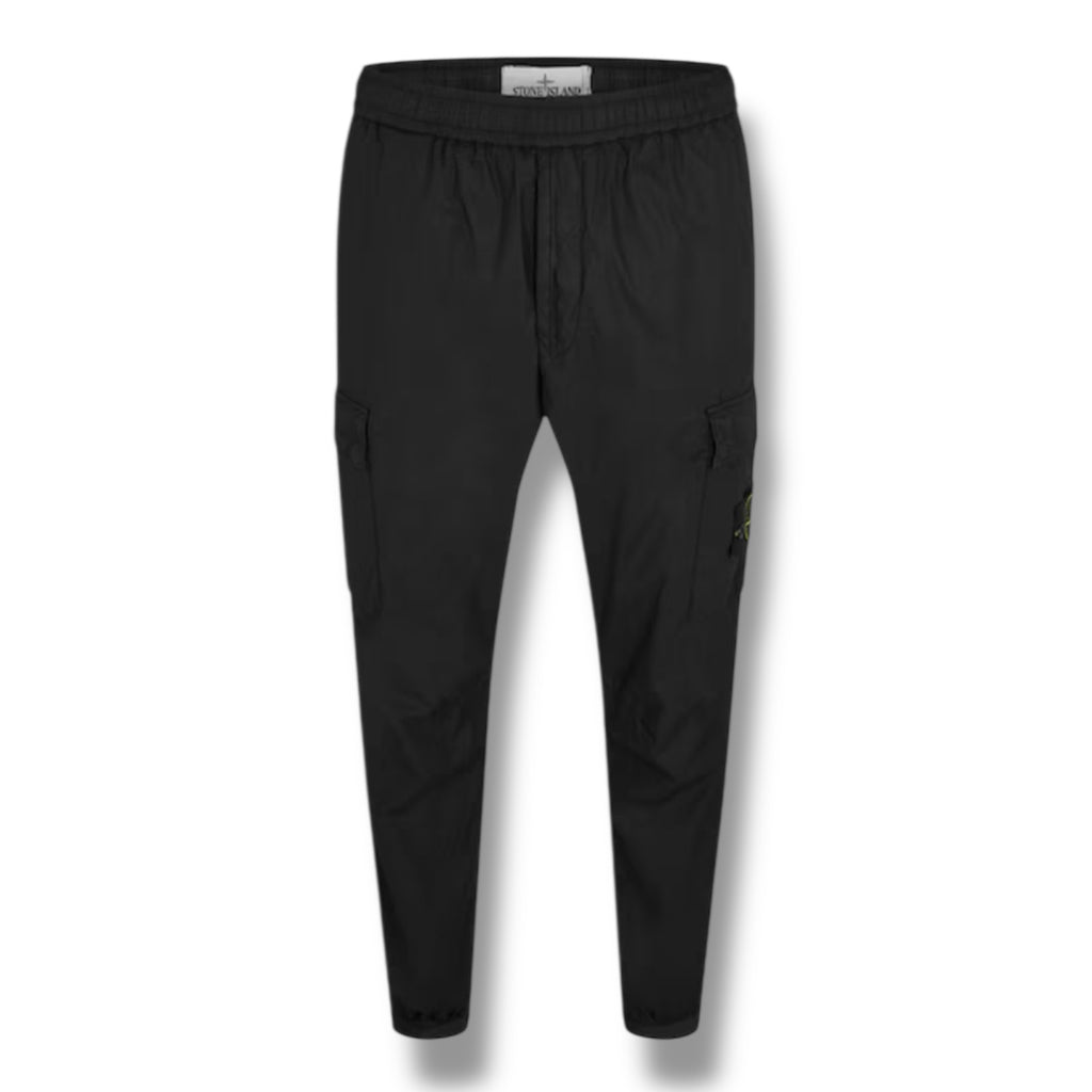 STONE ISLAND TELA CARGO PANT BLACK