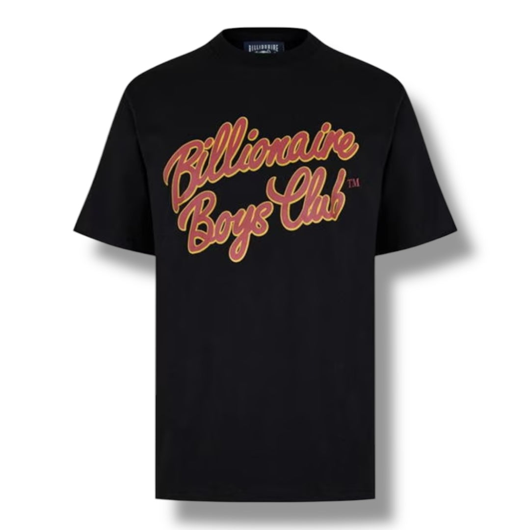 BILLIONAIRE BOYS CLUB SCRIPT T-SHIRT BLACK