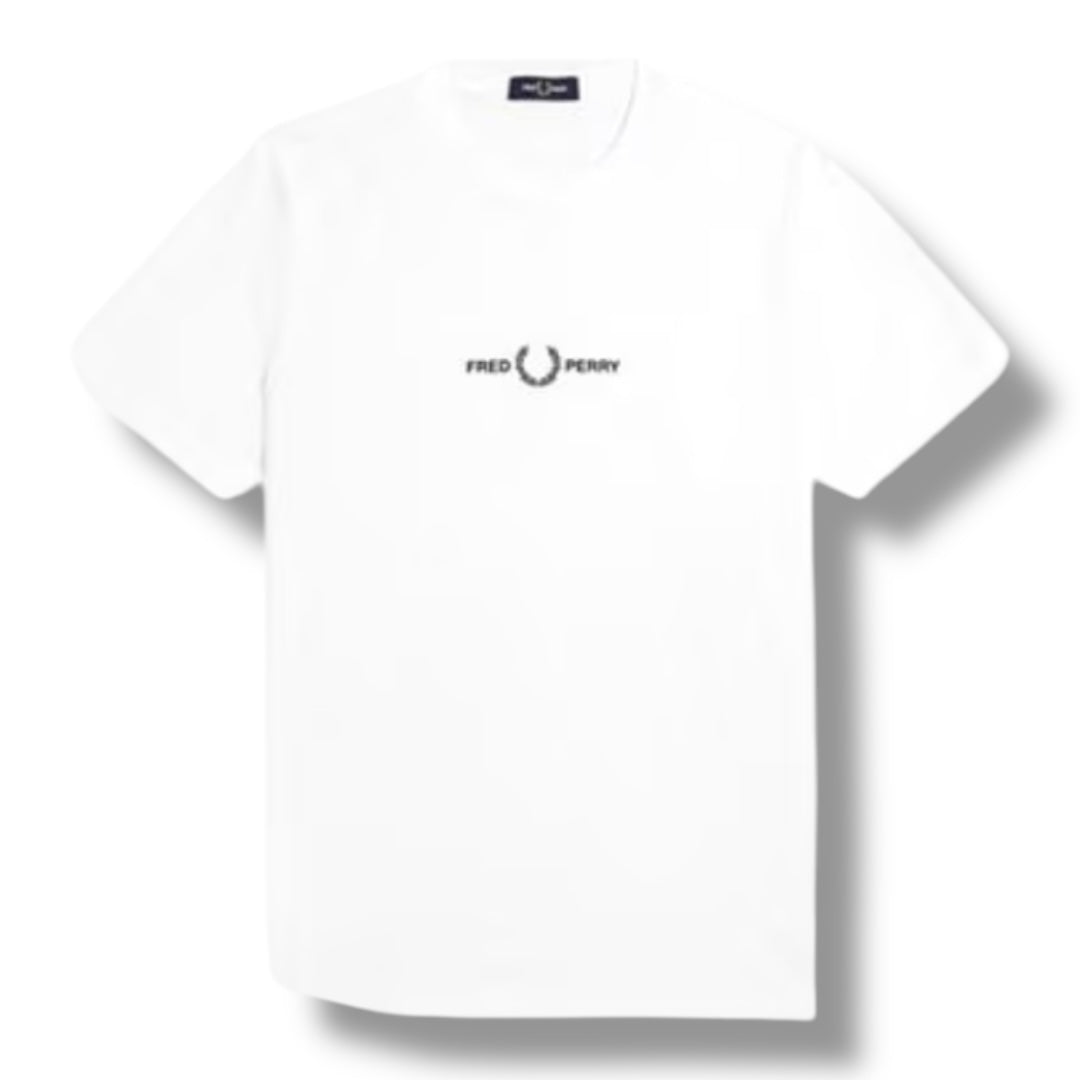 FRED PERRY LOGO T-SHIRT WHITE