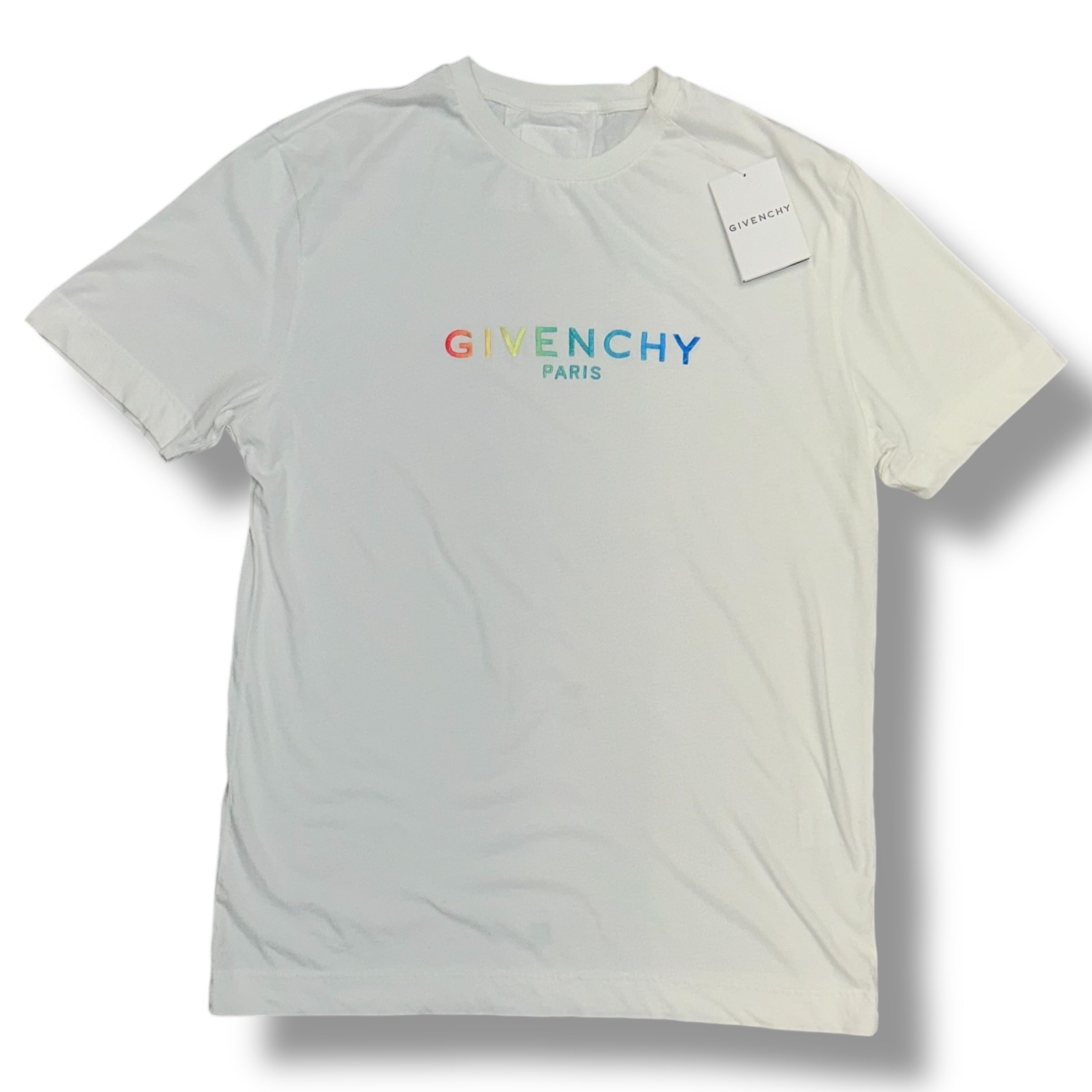 GIVENCHY PARIS RAINBOW T-SHIRT WHITE
