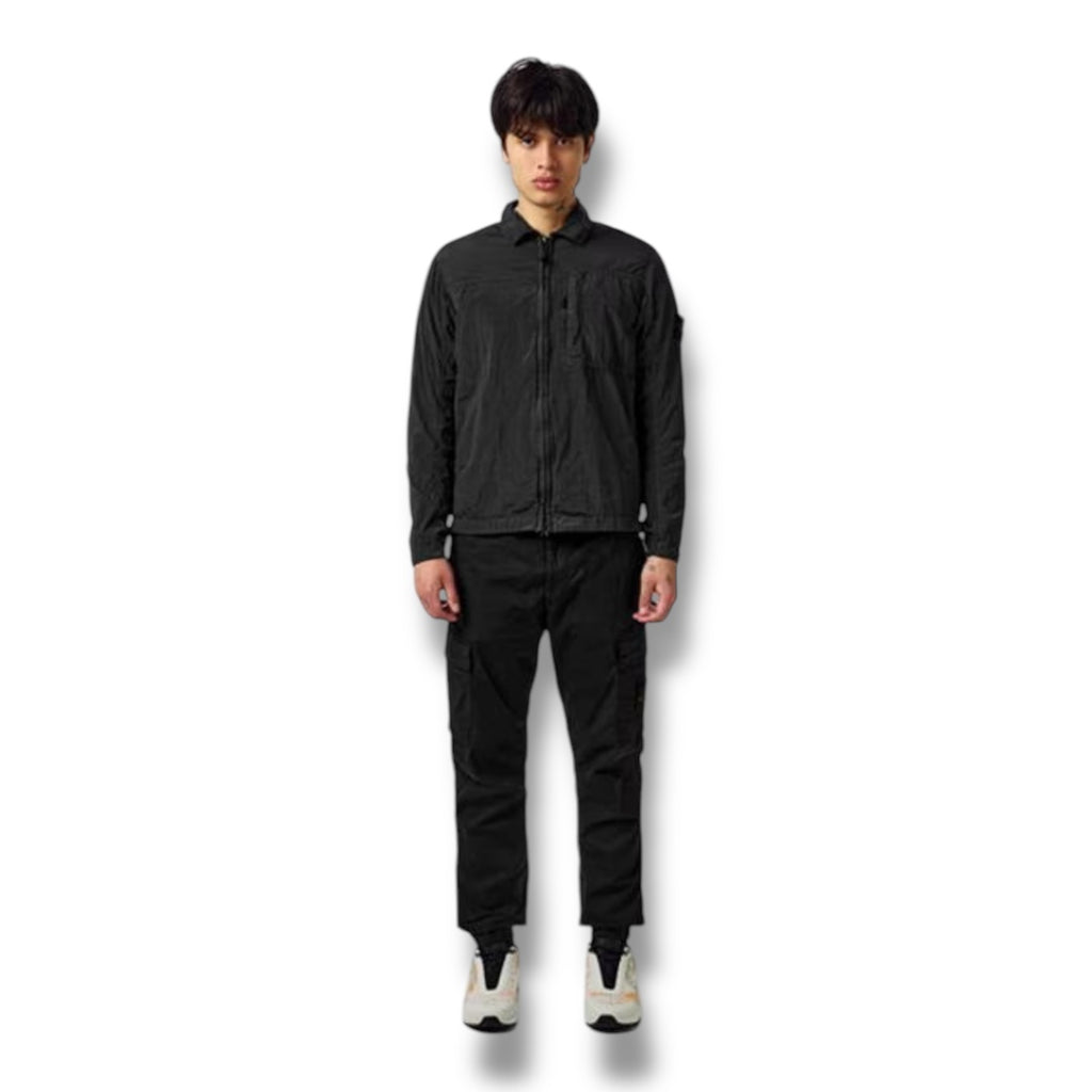 STONE ISLAND CRINKLE REPS OVERSHIRT CHARCOAL GREY