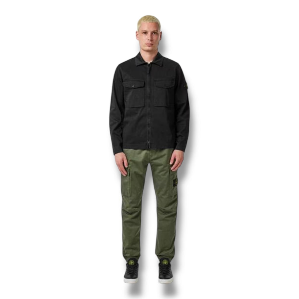 STONE ISLAND RASO OVERSHIRT BLACK