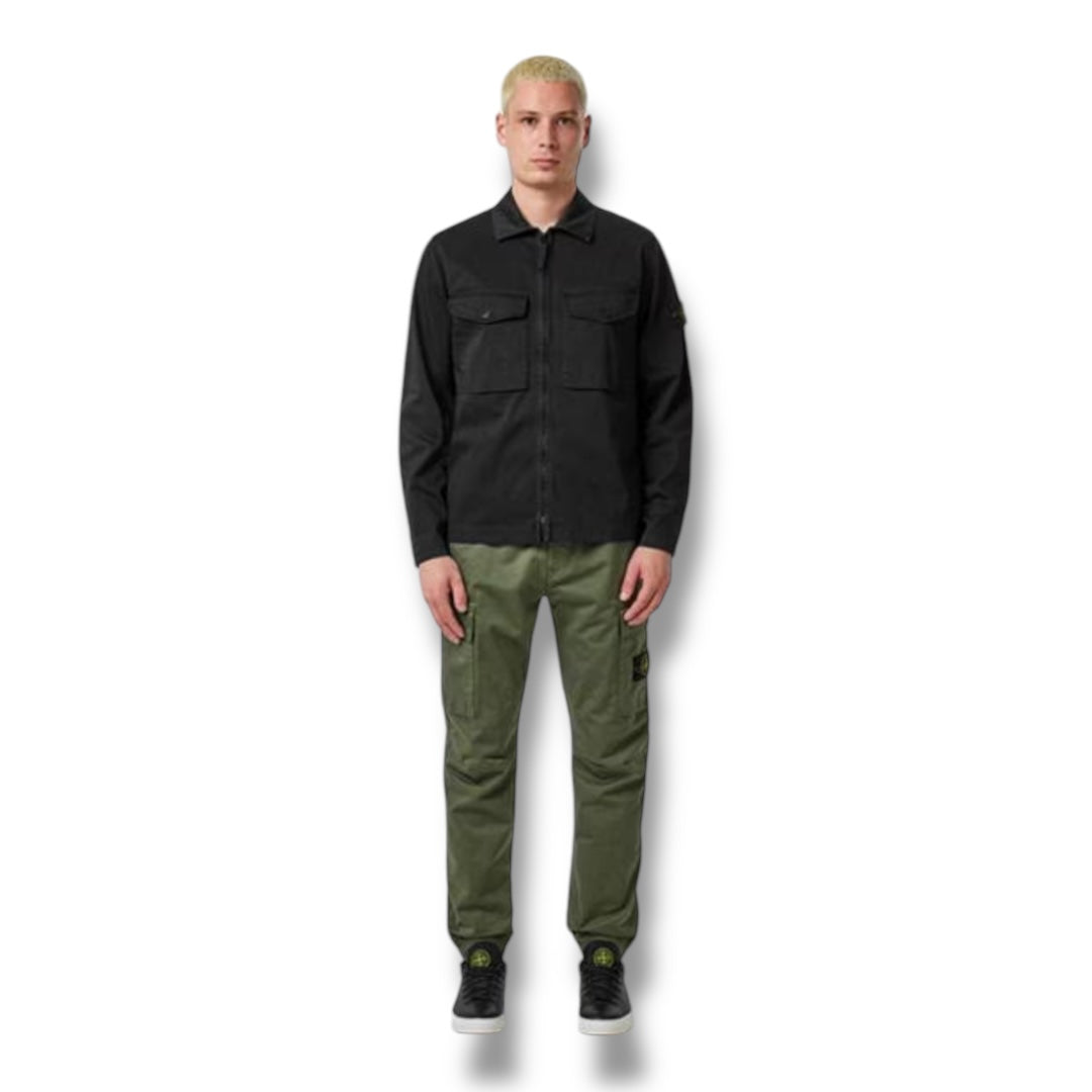 STONE ISLAND RASO OVERSHIRT BLACK