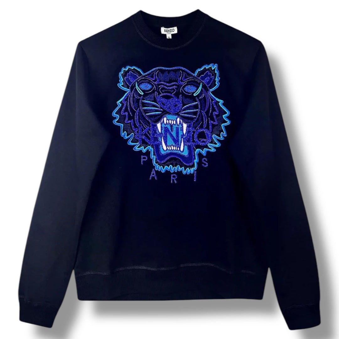 KENZO ICON TIGER SWEATSHIRT BLACK / PURPLE / BLUE