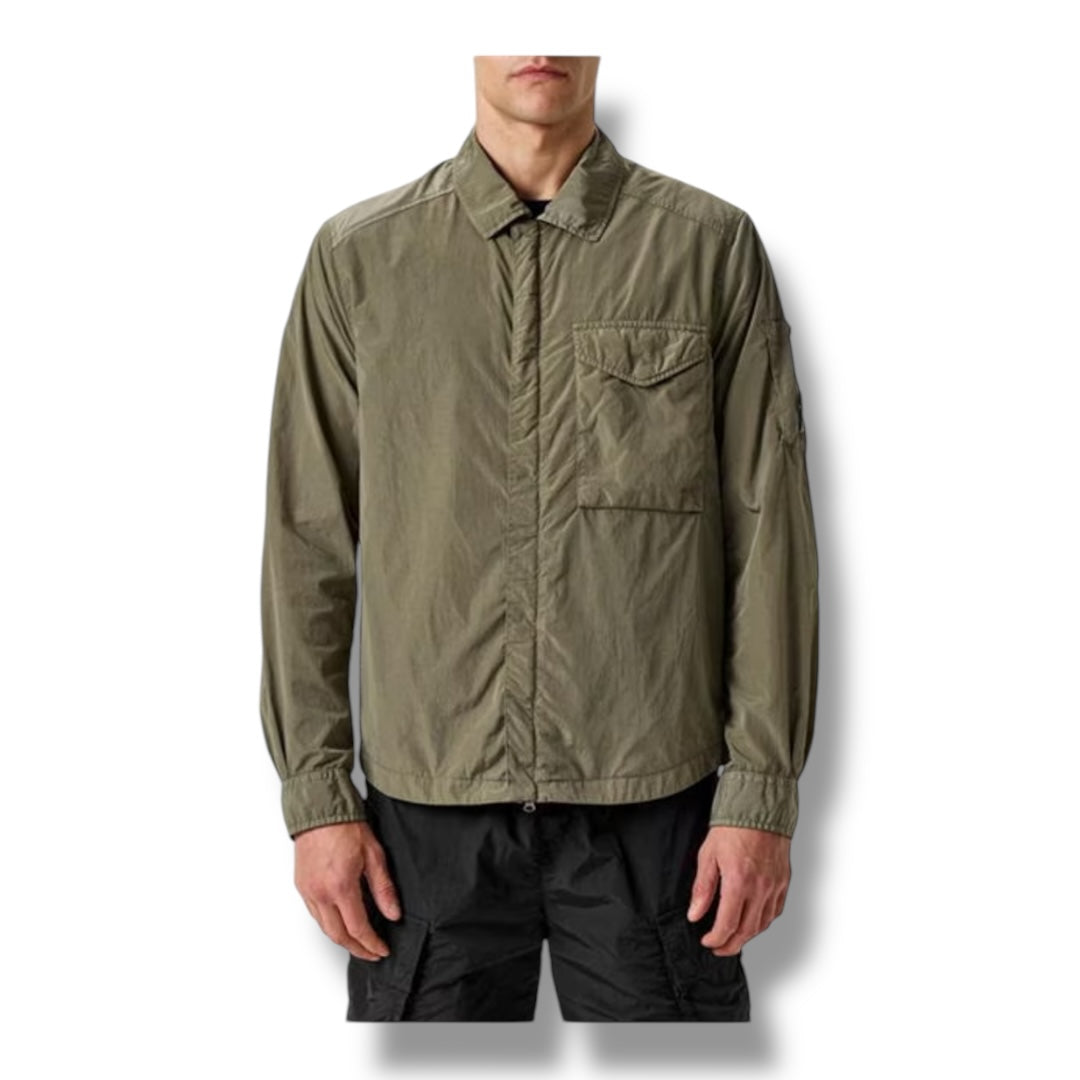 CP COMPANY CHROME-R LENS OVERSHIRT WALNUT BROWN