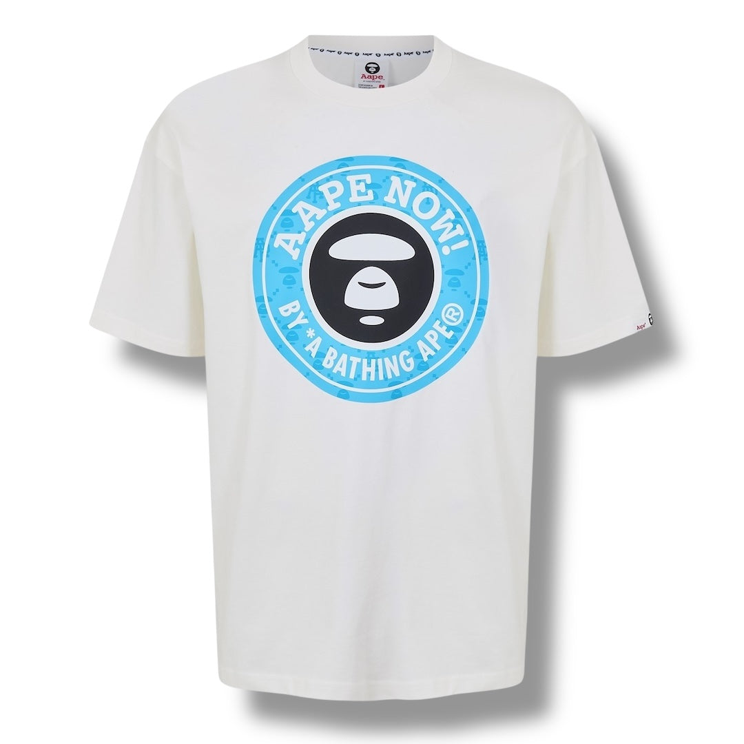 A BATHING APE AAPE MOONFACE STARBUCK T-SHIRT WHITE