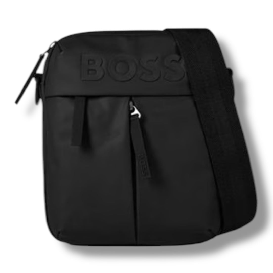 HUGO BOSS STORM ENVELOPE CROSS BODY BAG BLACK