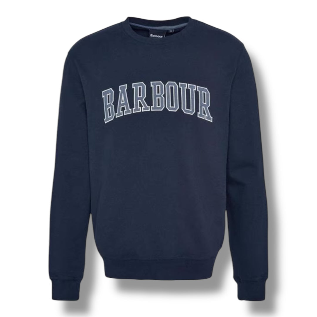 BARBOUR SKIP CREWNECK SWEATSHIRT NAVY BLUE