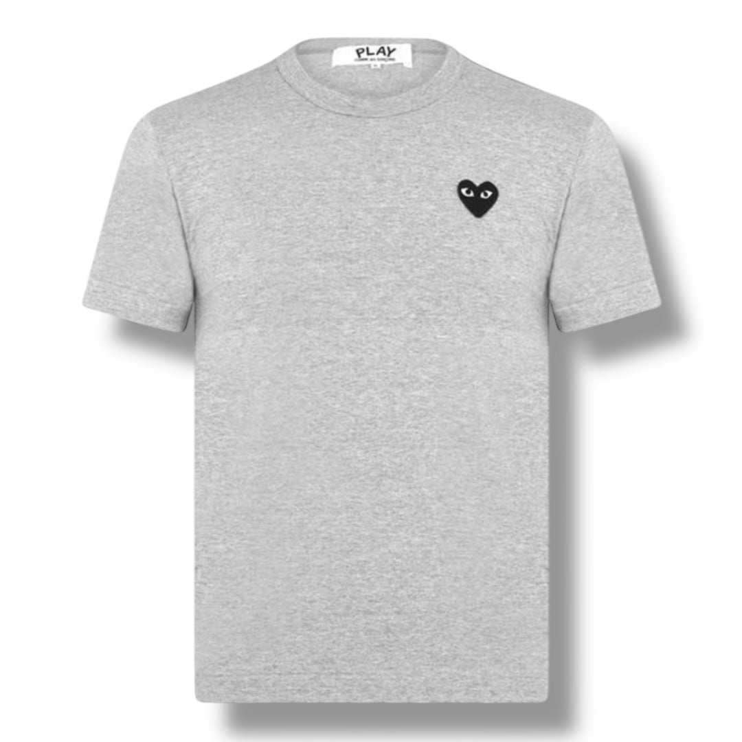 COMME DES GARÇONS PLAY SMALL PEEPING HEART T-SHIRT GREY / BLACK