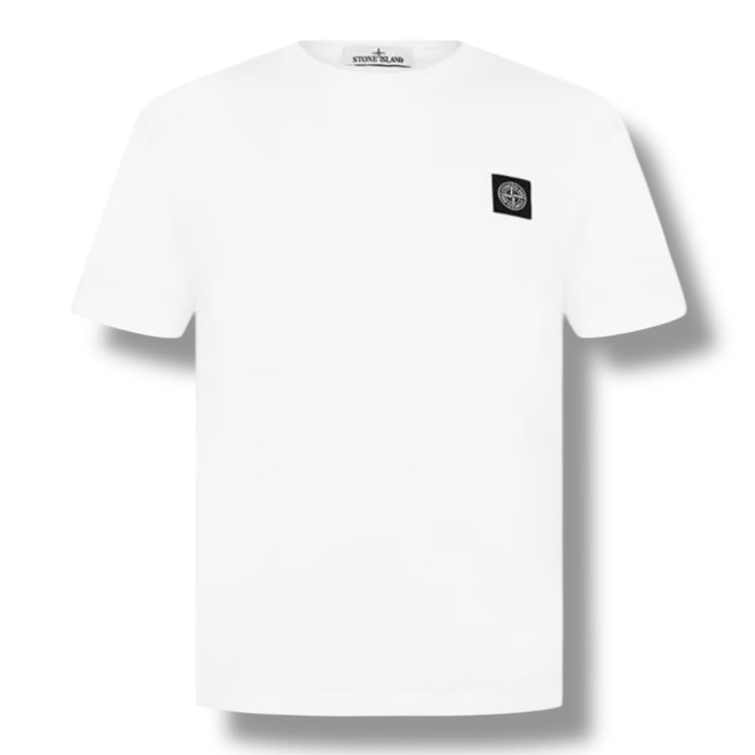 STONE ISLAND PATCH LOGO T-SHIRT WHITE
