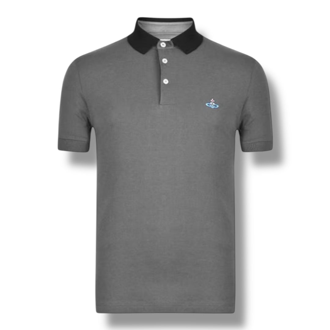 VIVIENNE WESTWOOD COLLAR POLO SHIRT GREY