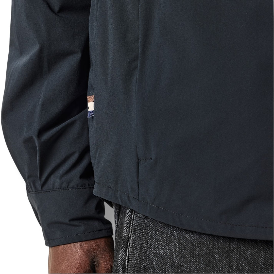 AQUASCUTUM STRETCH OVERSHIRT BLACK