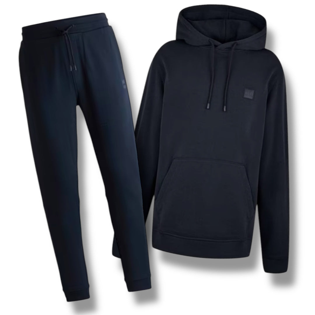 HUGO BOSS PATCH FULL OTTH HOODED TRACKSUIT NAVY BLUE