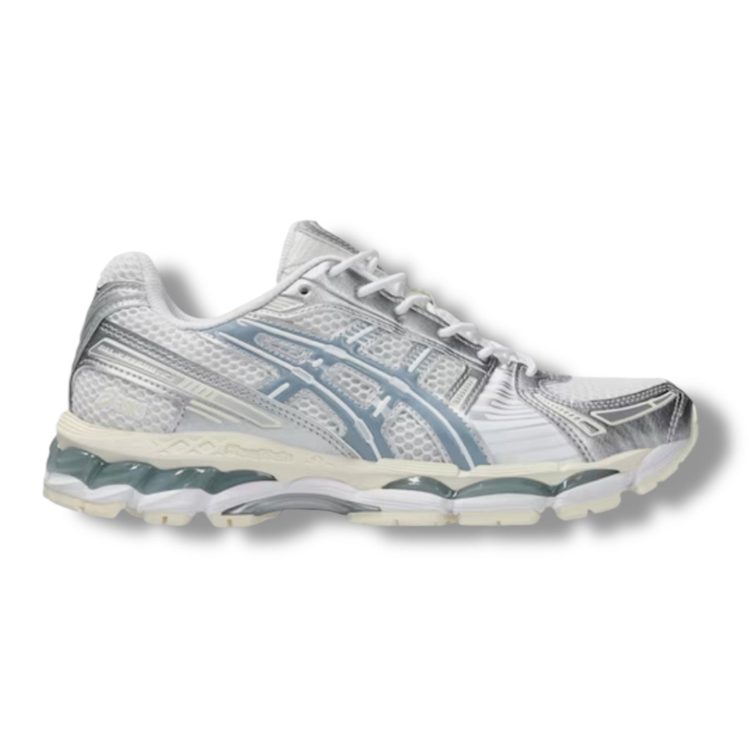 ASICS GEL-KAYANO 12.1 TRAINERS WHITE DOLPHIN GREY