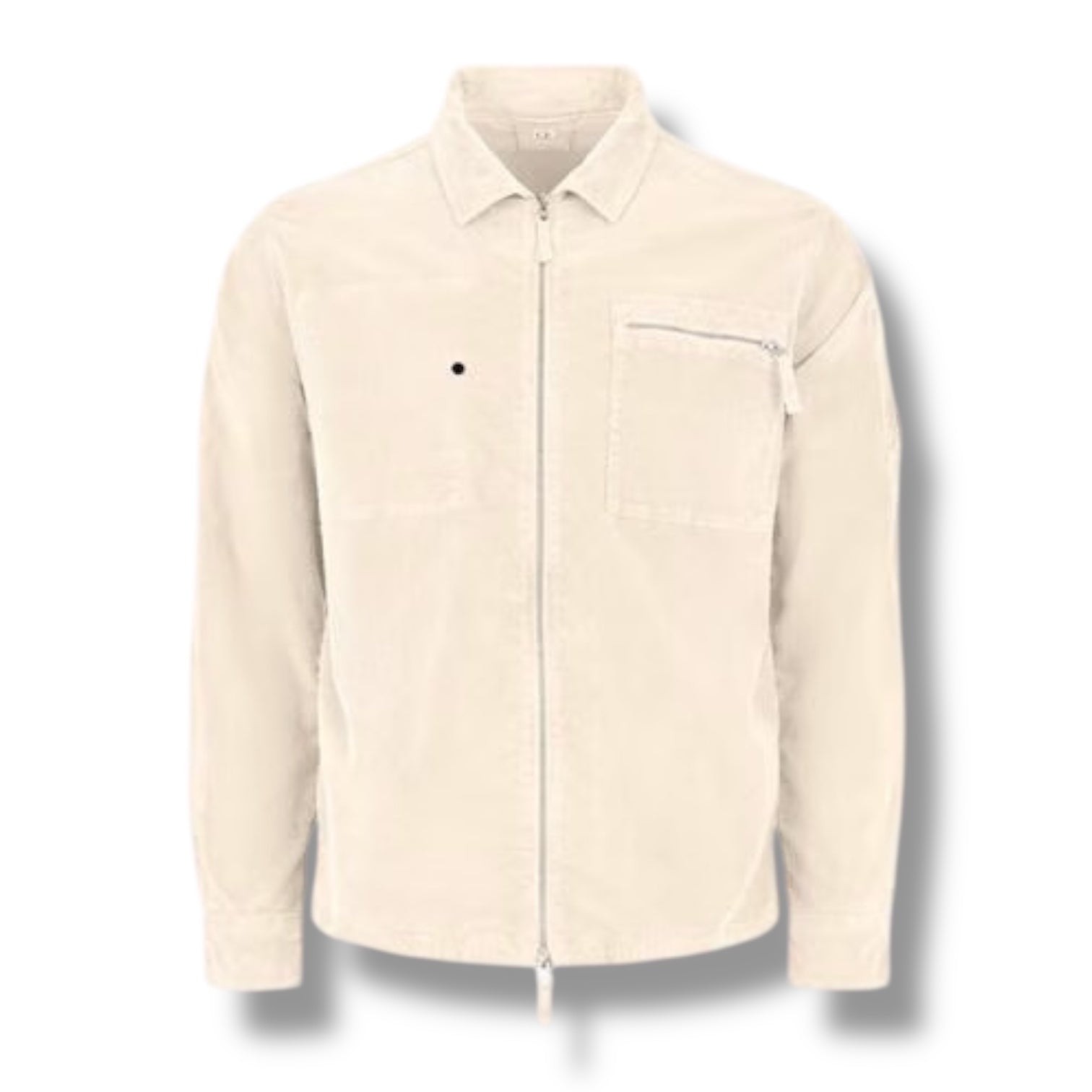 CP COMPANY LENS CORDUROY OVERSHIRT PISTACHIO BEIGE