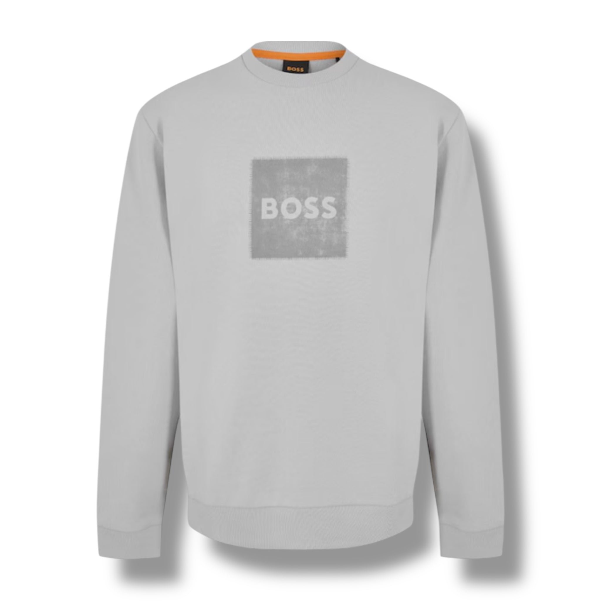 HUGO BOSS STAMP LOGO SWEATSHIRT LIGHT GREY