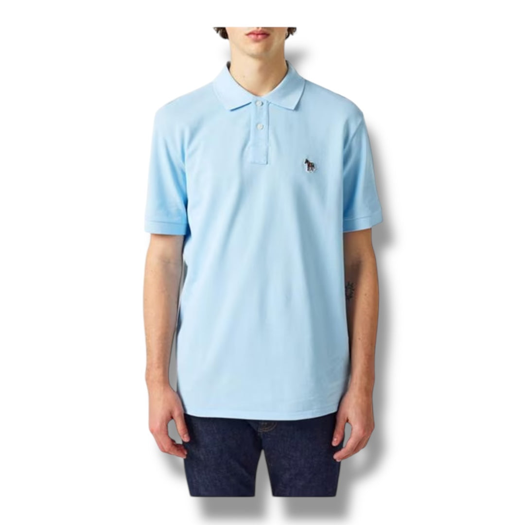 PAUL SMITH ZEBRA POLO SHIRT LIGHT BLUE