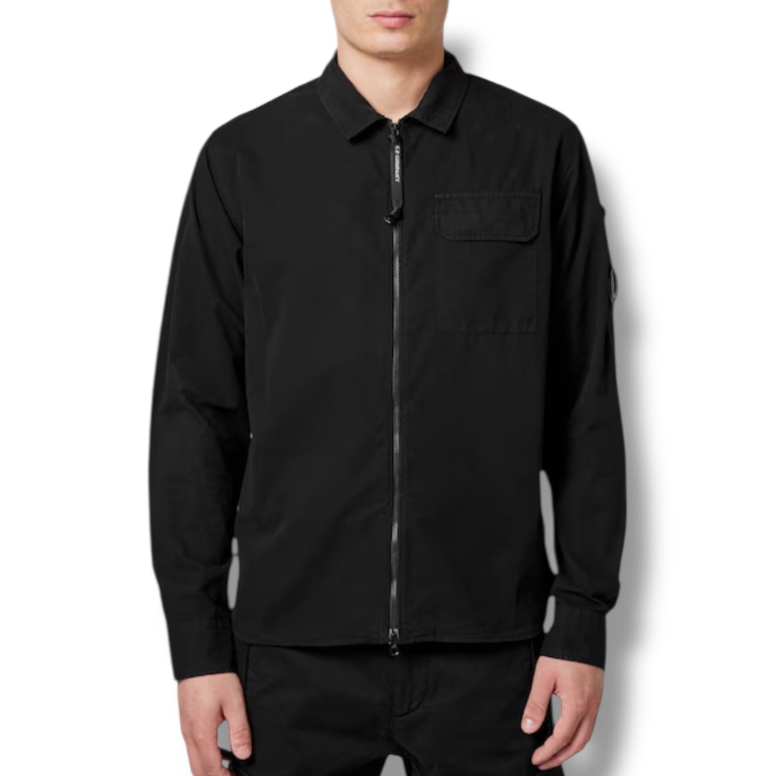 CP COMPANY LENS OVERSHIRT BLACK