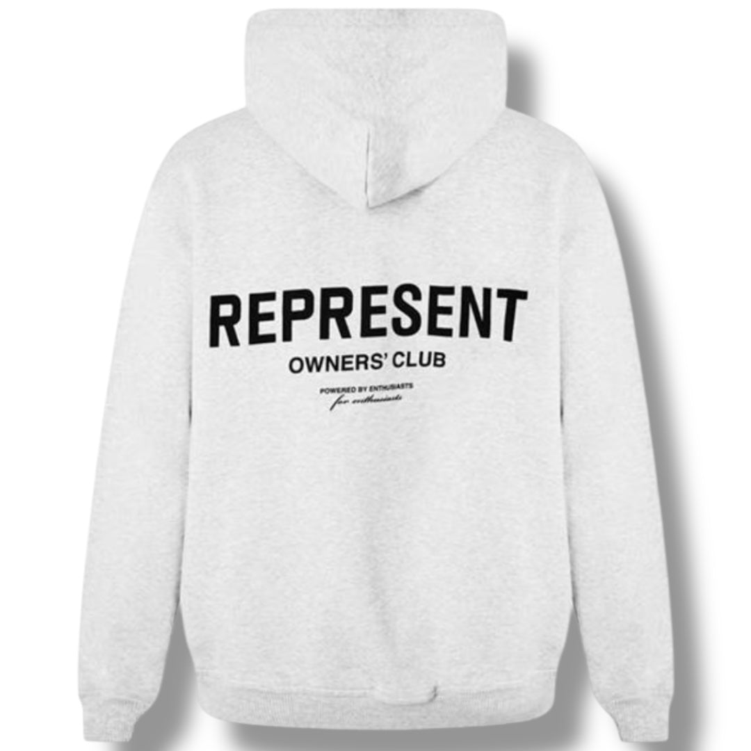 REPRESENT OWNERS CLUB HOODED TRACKSUIT LIGHT GREY
