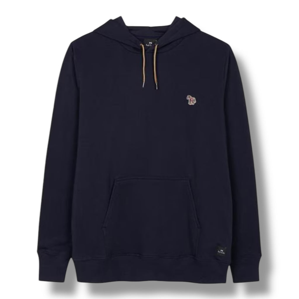 PAUL SMITH OTTH HOODIE ZEBRA CHEST NAVY BLUE