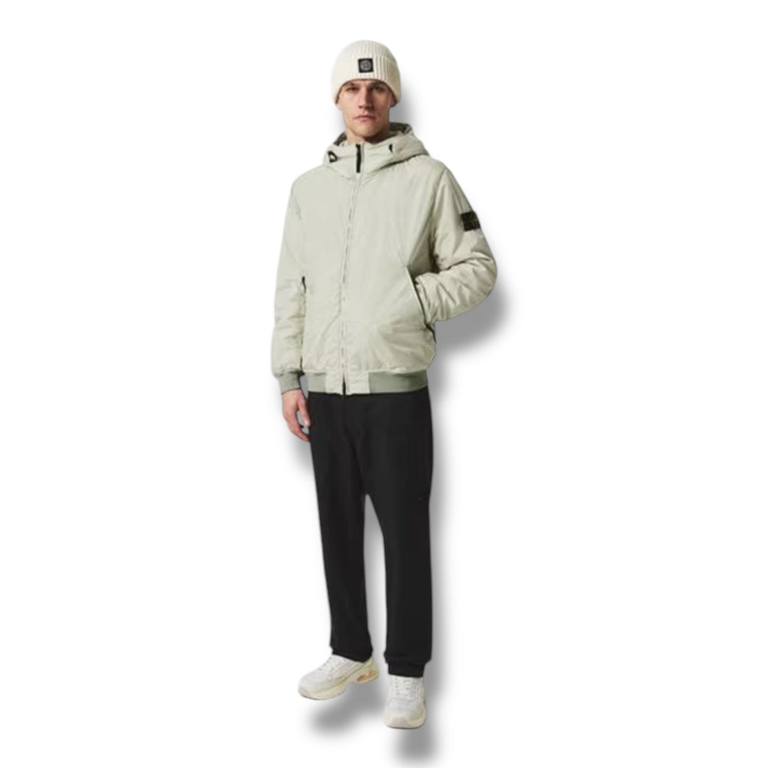STONE ISLAND CRINKLE REPS NY HOODED JACKET STUCCO BEIGE
