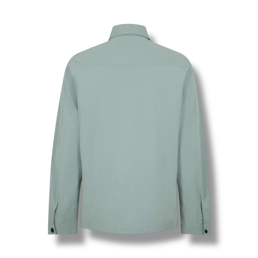 HUGO RED PATCH OVERSHIRT LIGHT GREEN