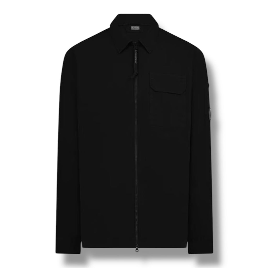 CP COMPANY LENS OVERSHIRT BLACK