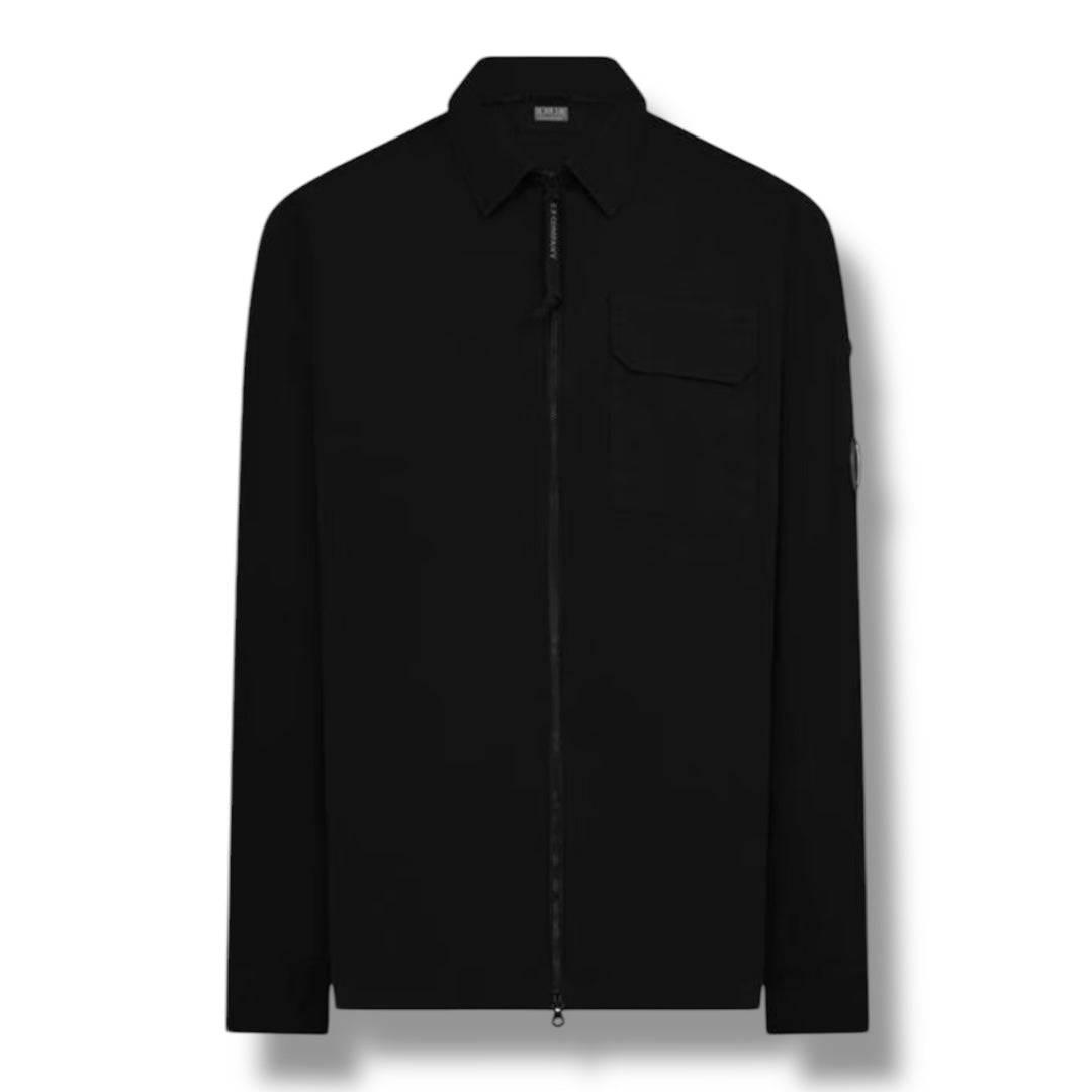 CP COMPANY LENS OVERSHIRT BLACK