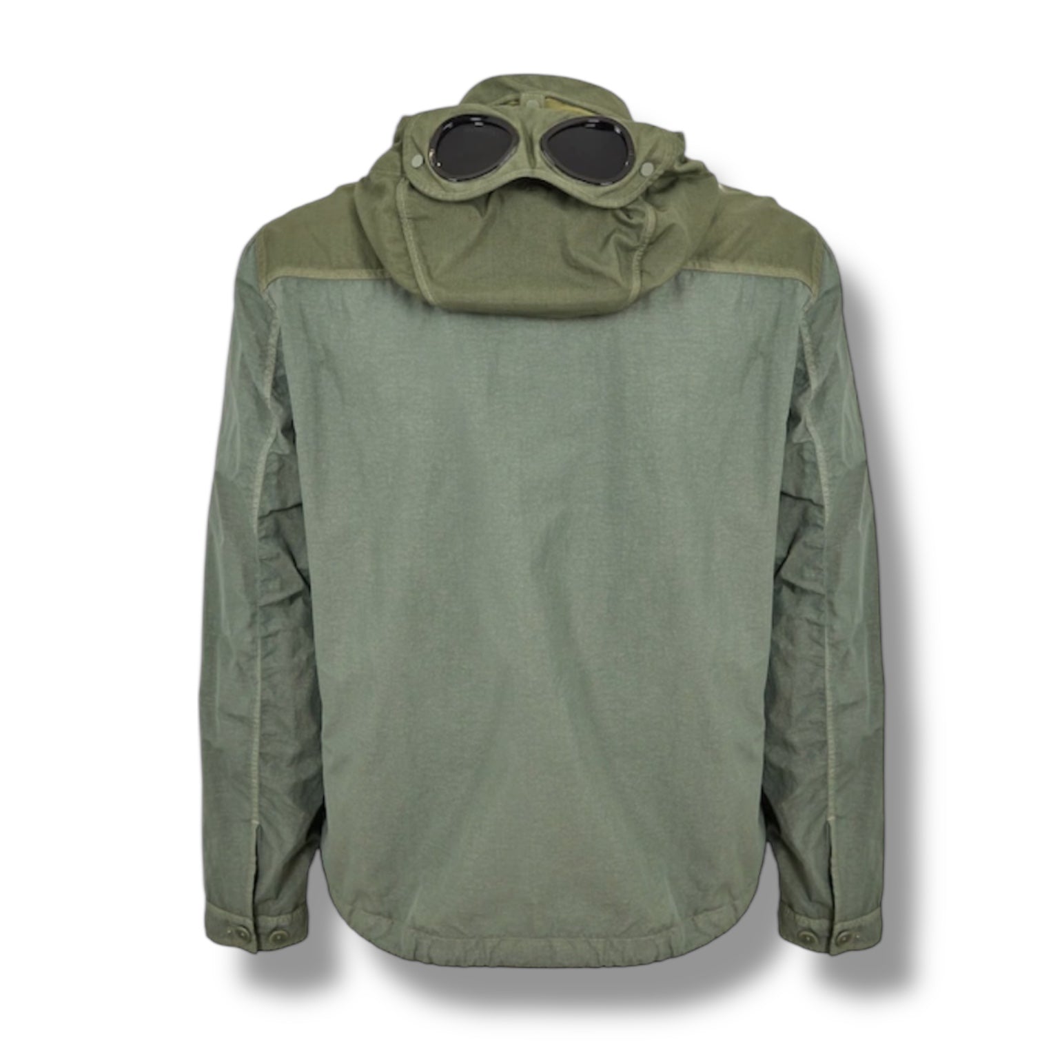 CP COMPANY HOODED GOOGLE OVERSHIRT LAUREL GREEN