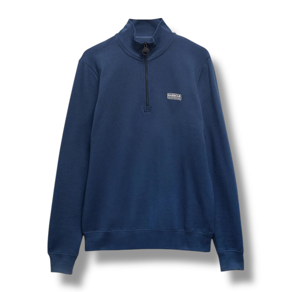 BARBOUR INTERNATIONAL 1/4 ZIP SWEATSHIRT BLUE