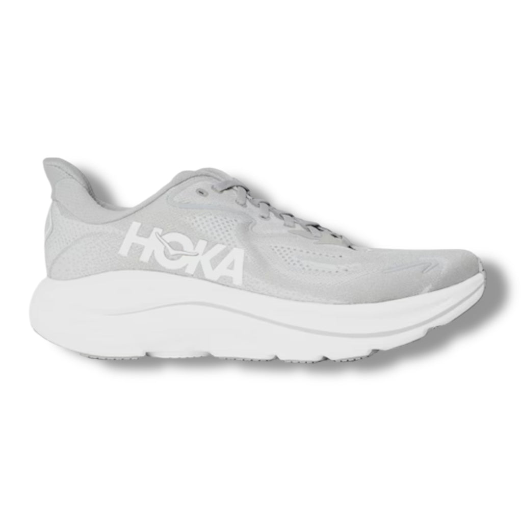 HOKA CLIFTON 10 RUNNING TRAINERS LIGHT GREY