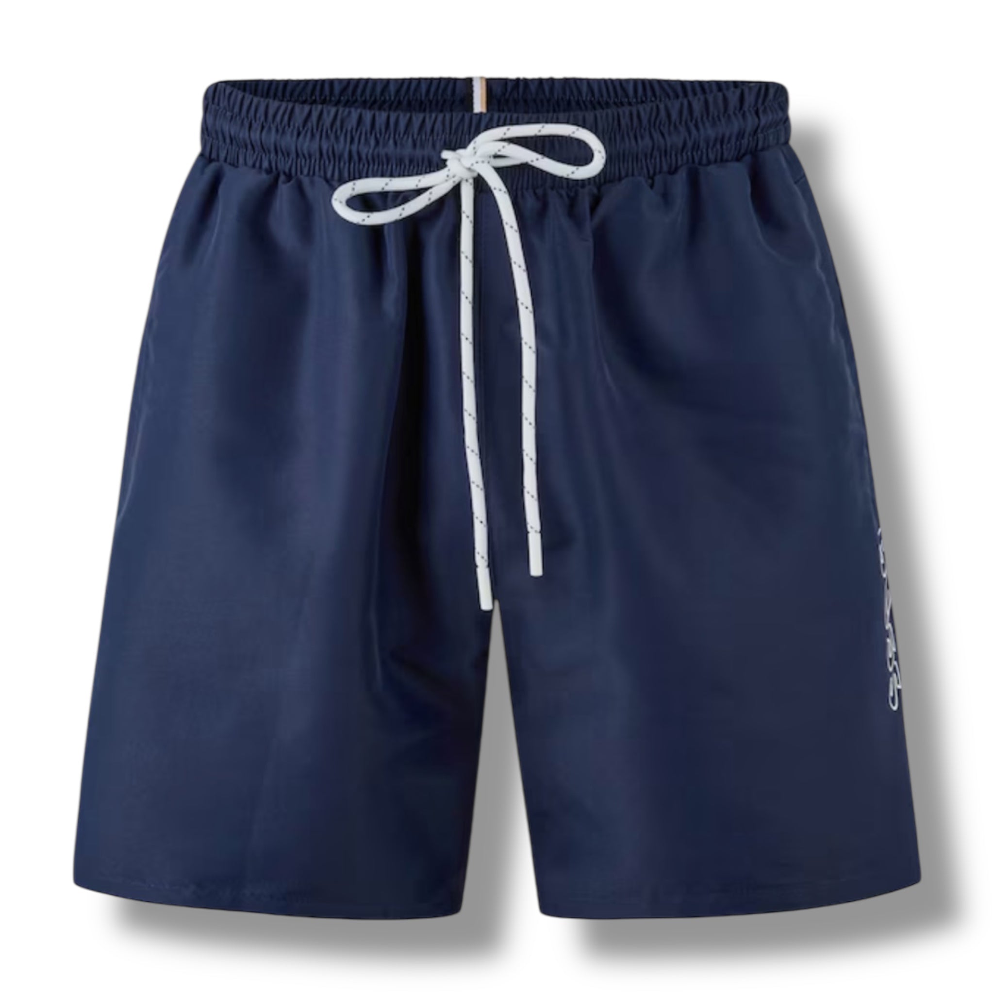 HUGO BOSS SMALL LOGO T-SHIRT & VERTI SWIM SHORTS SET WHITE & NAVY BLUE