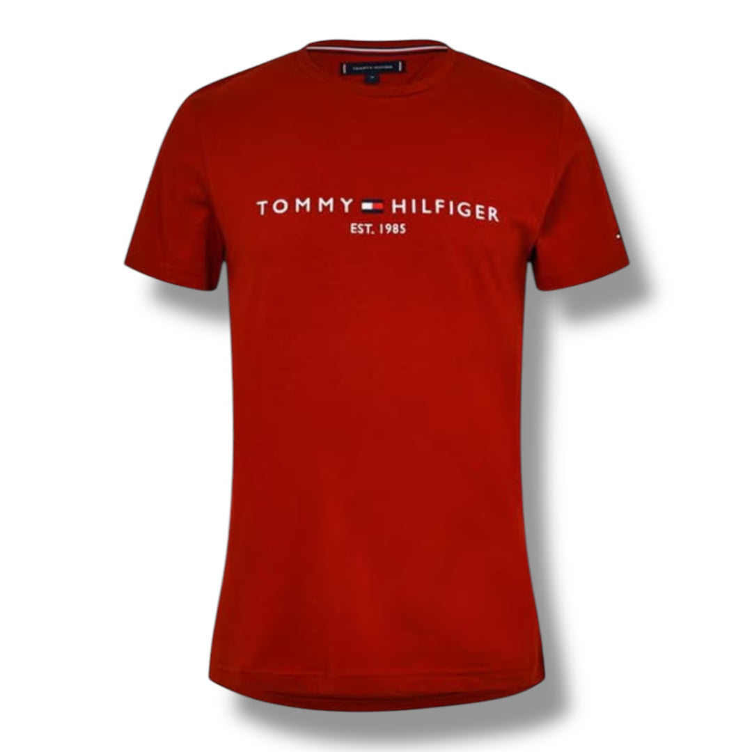 TOMMY HILFIGER LOGO T-SHIRT RED