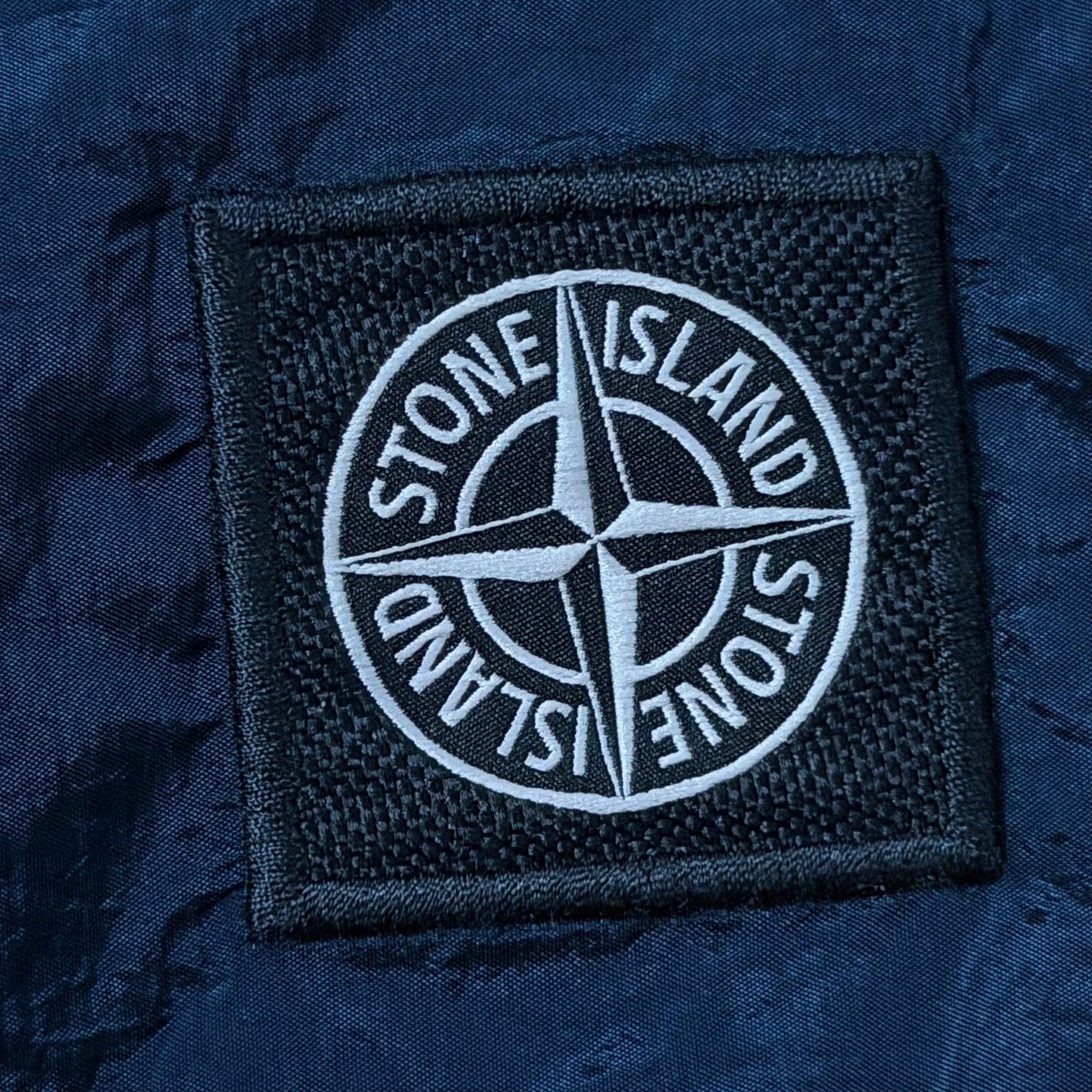 STONE ISLAND PATCH LOGO SWIM SHORTS NYLON METAL NAVY BLUE