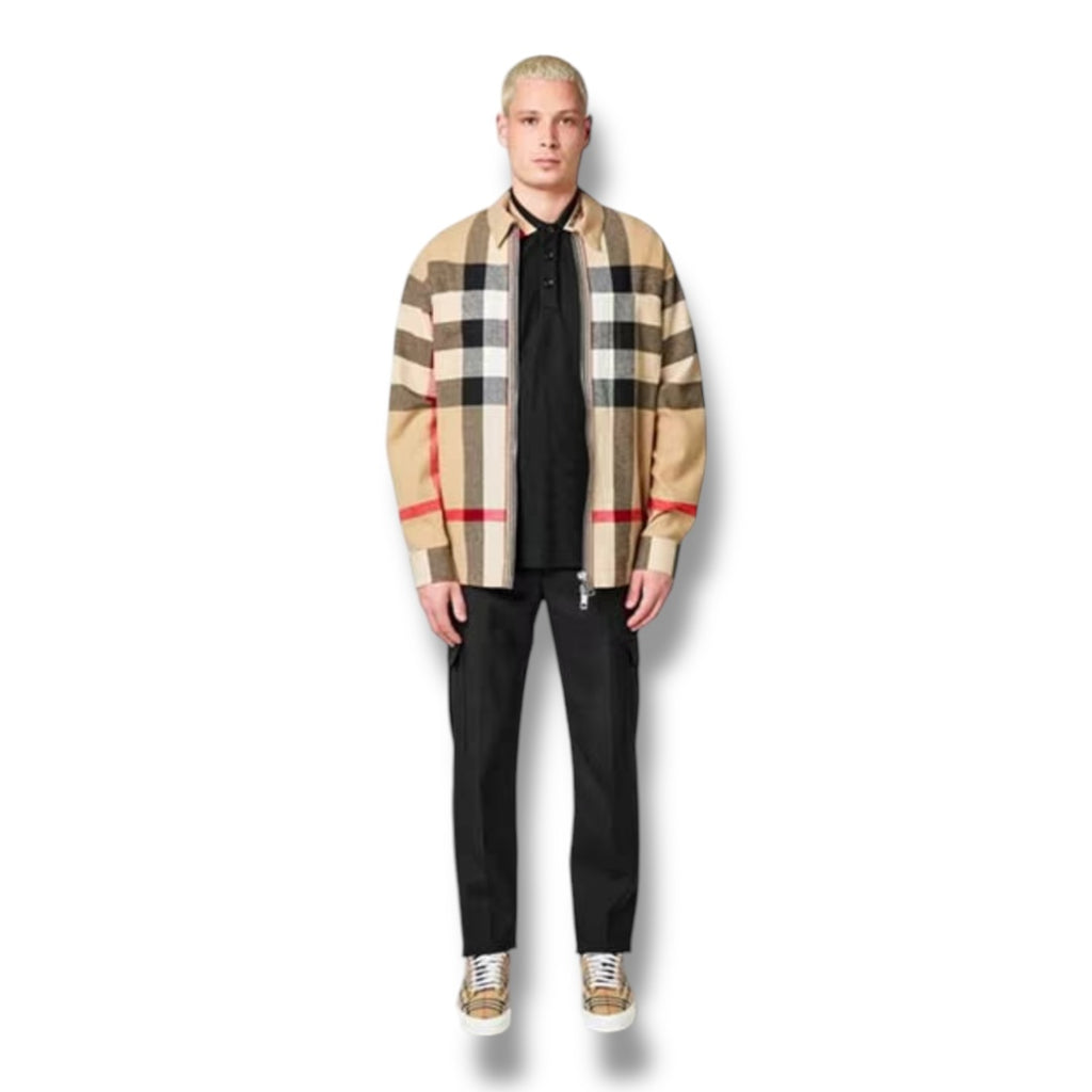 BURBERRY BIG CHECK OVERSHIRT BEIGE