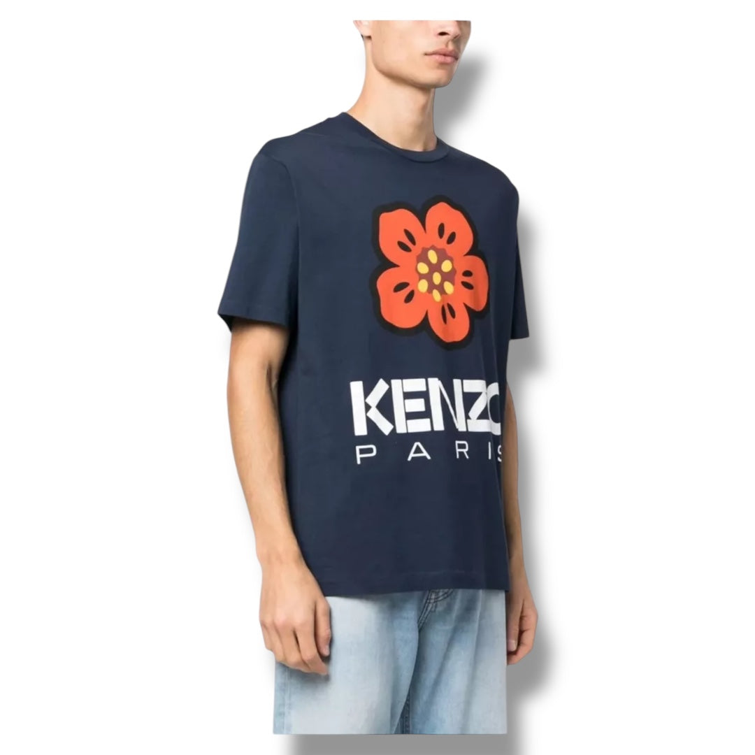 KENZO FLOWER T-SHIRT NAVY BLUE