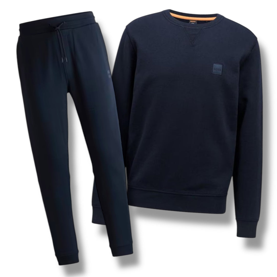 HUGO BOSS PATCH FULL TRACKSUIT NAVY