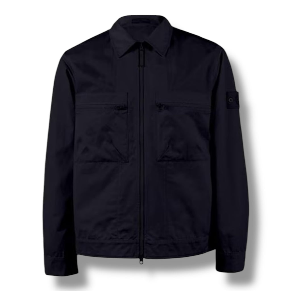 STONE ISLAND GHOST VENTILE OVERSHIRT NAVY BLUE