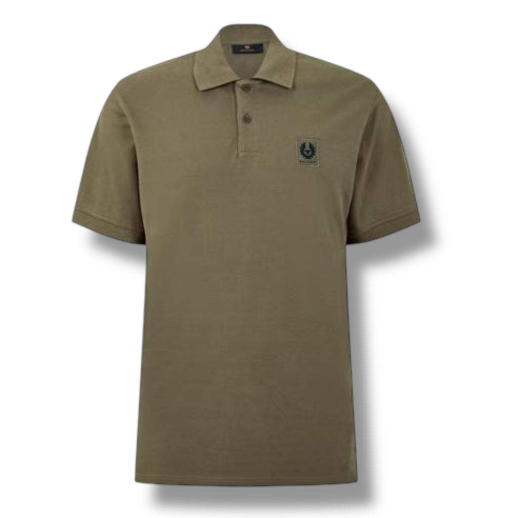 BELSTAFF PATCH LOGO POLO SHIRT ARMY GREEN