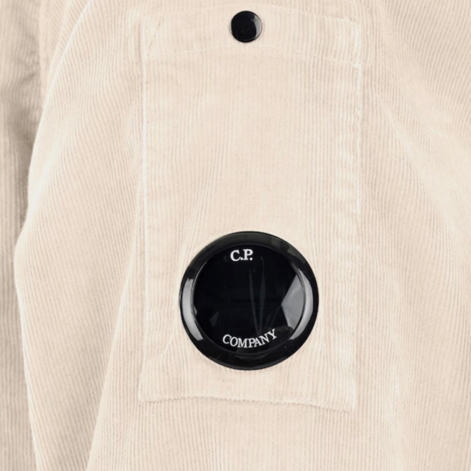 CP COMPANY LENS CORDUROY OVERSHIRT PISTACHIO BEIGE