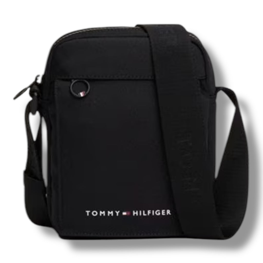 TOMMY HILFIGER TEXTURED CROSSBODY BAG BLACK