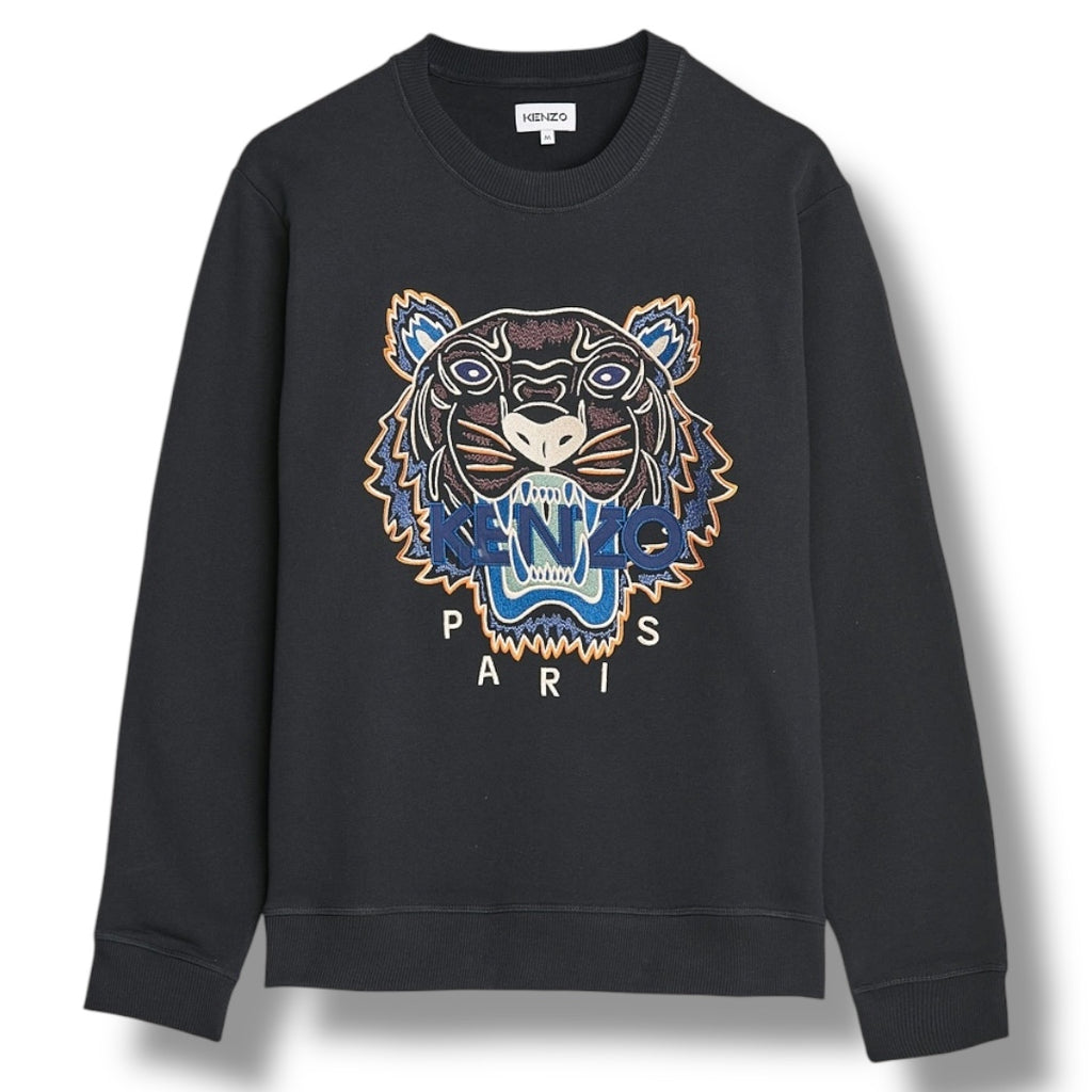 KENZO ICON TIGER SWEATSHIRT BLACK / ORANGE / BLUE