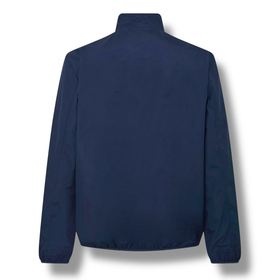 AQUASCUTUM JACKET REVERSIBLE CHECK ALL OVER NAVY BLUE