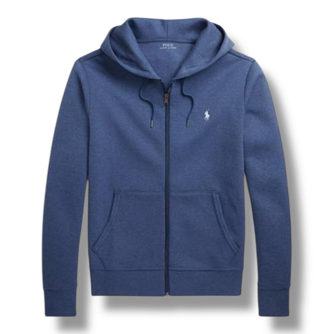 RALPH LAUREN ZIP UP TECH HOODIE BLUE