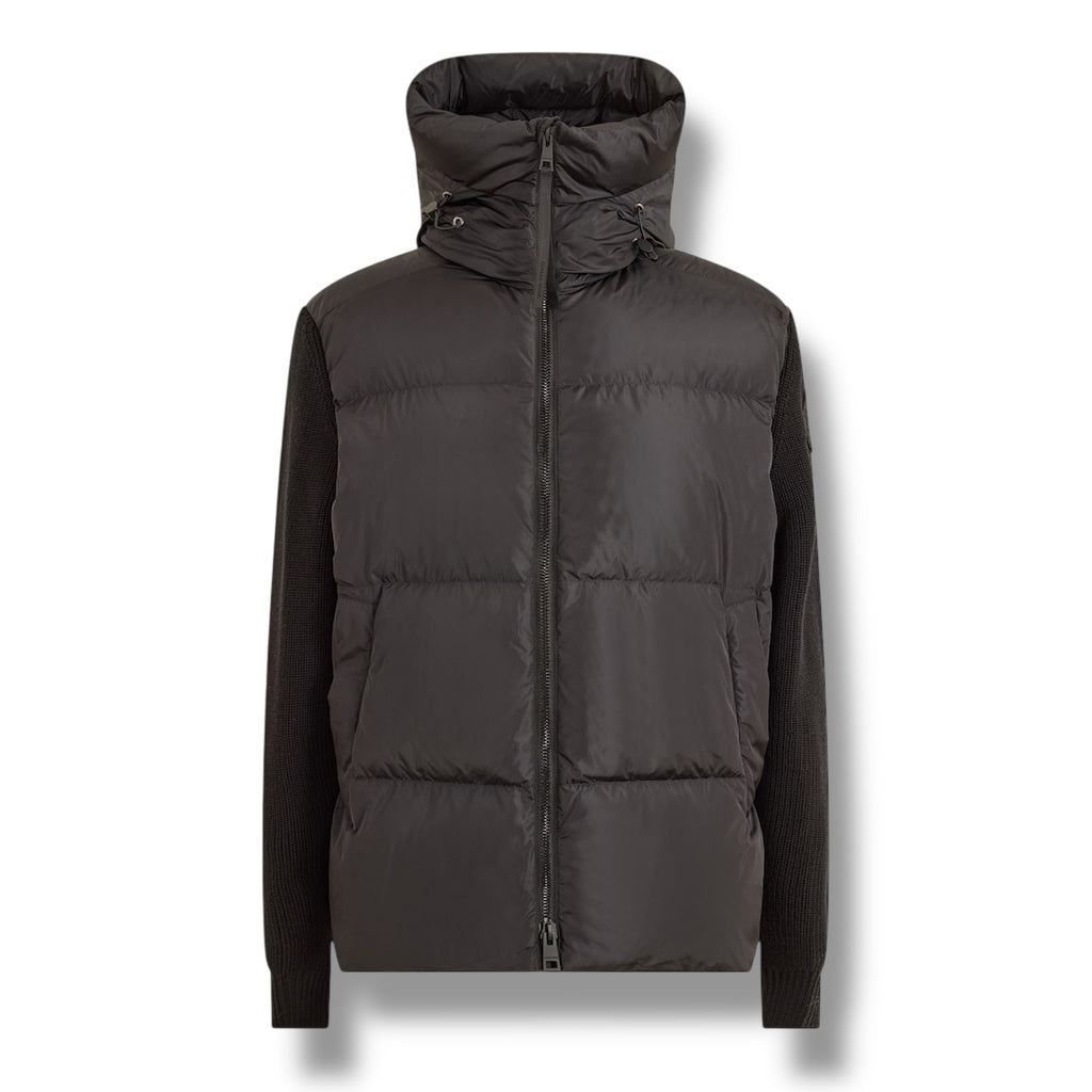 CANADA GOOSE HYBRID KNIT HOODED JACKET BLACK