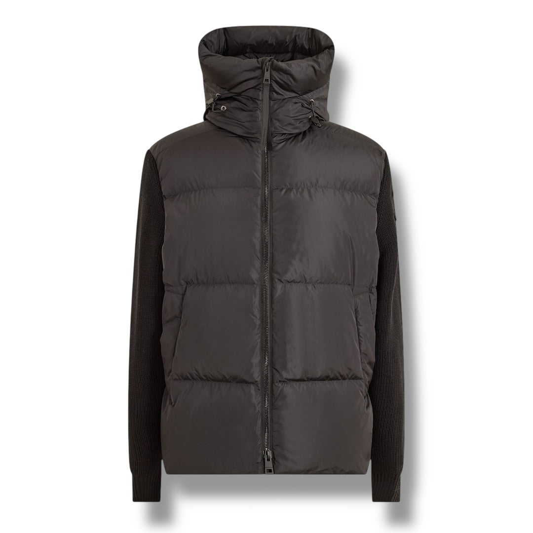 CANADA GOOSE HYBRID KNIT HOODED JACKET BLACK