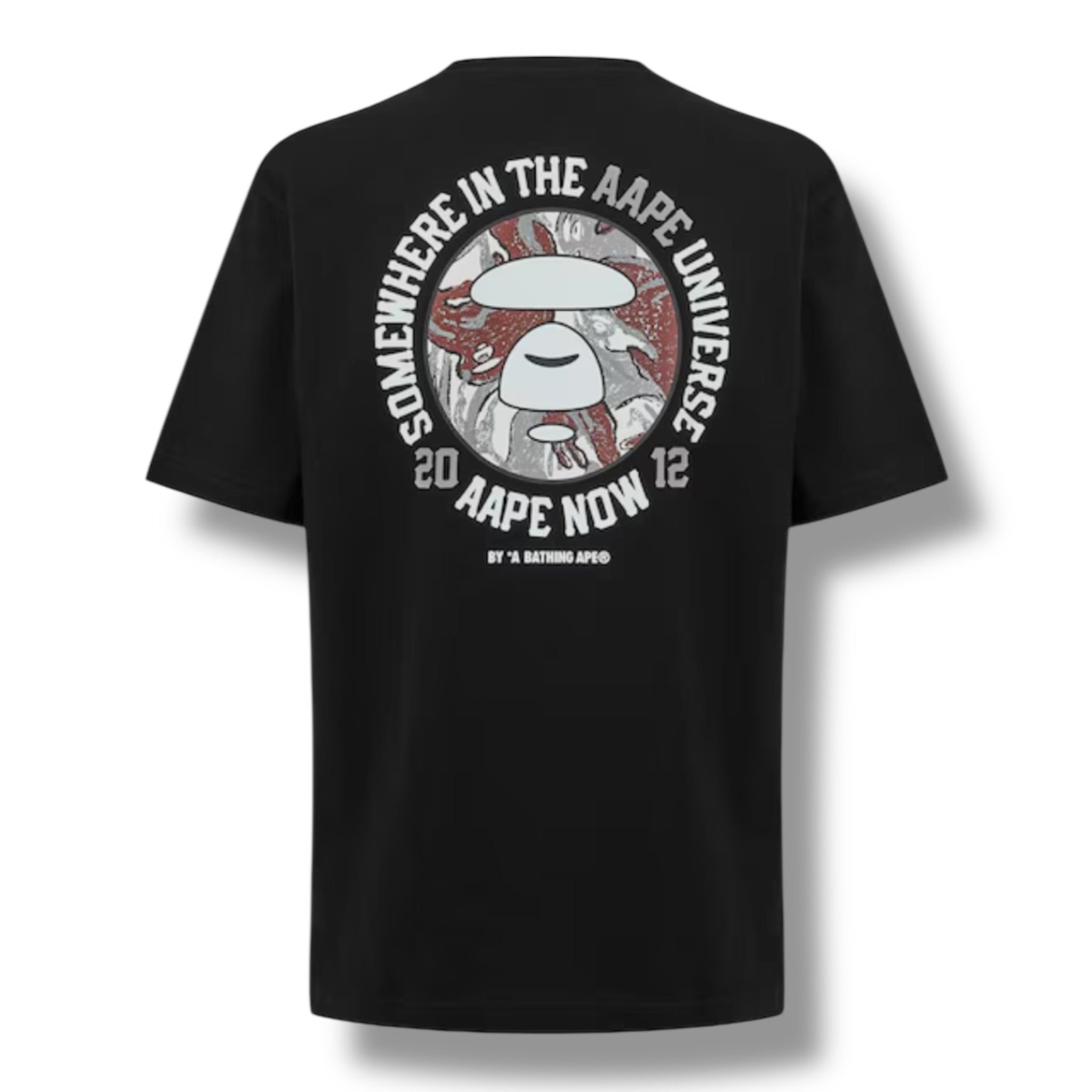 A BATHING APE AAPE OVERSIZED BACK LOGO T-SHIRT BLACK