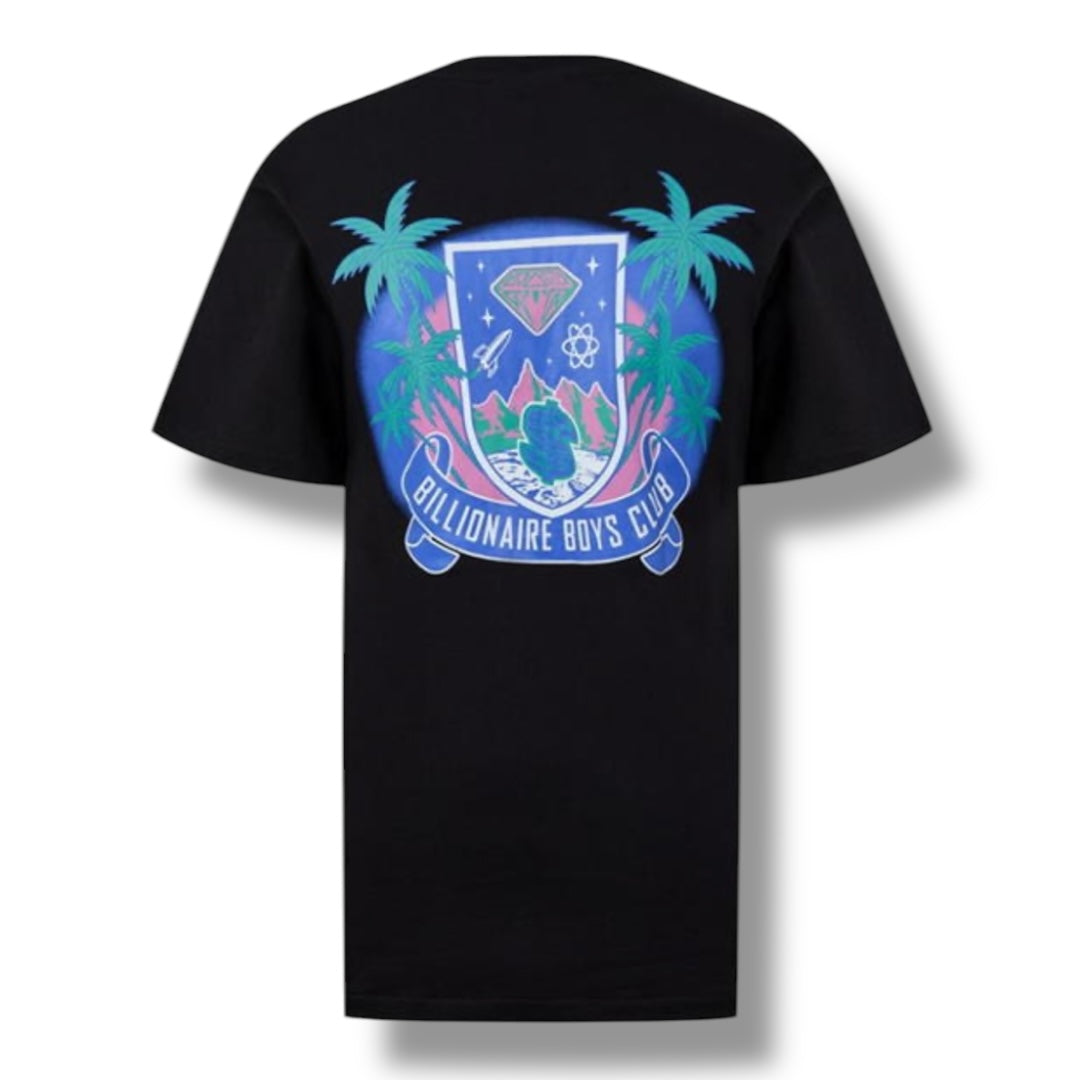 BILLIONAIRE BOYS CLUB TROPICAL CREST T-SHIRT BLACK